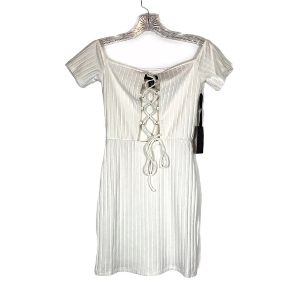 NWT H:ours x Revolve Dorian Lace Up Mini Dress M